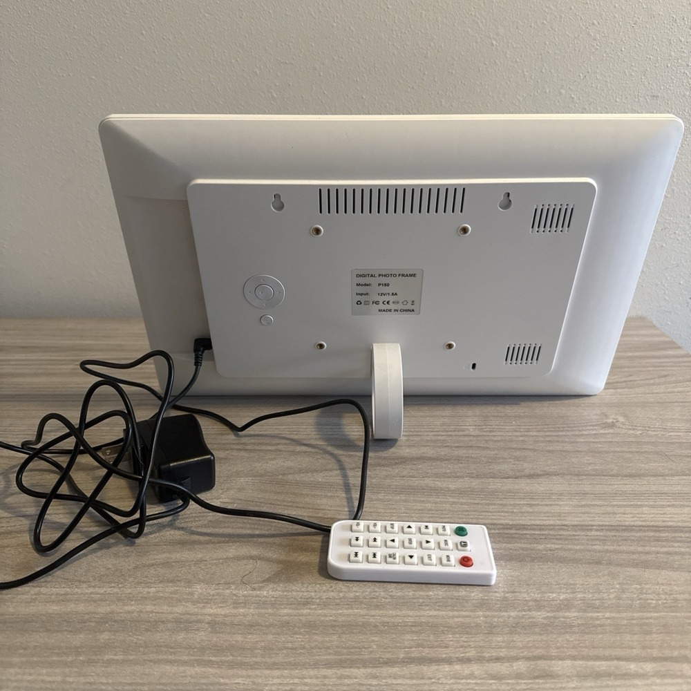 15 Inch Digital Picture Frame W Remote Tested Working White Display - Picture 4 of 5